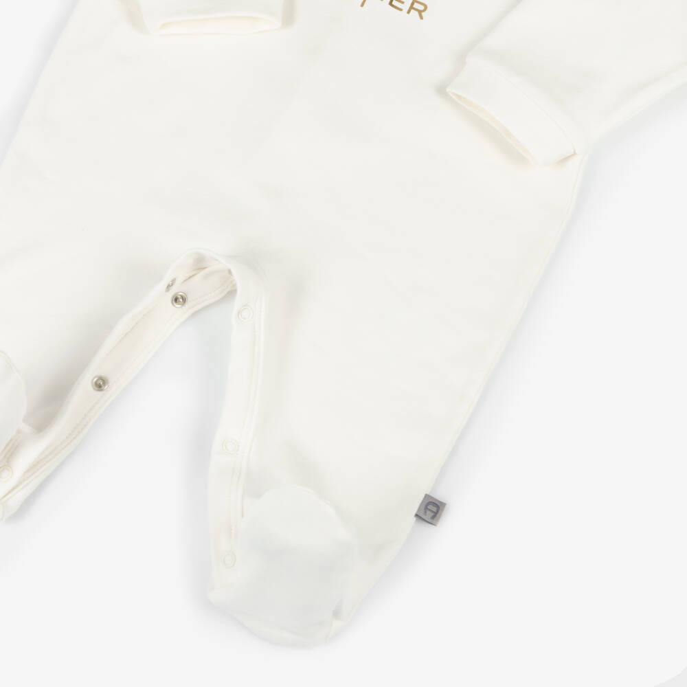 AIGNER-Girls' Ivory Pima Cotton All-in-One | Childrensalon Outlet