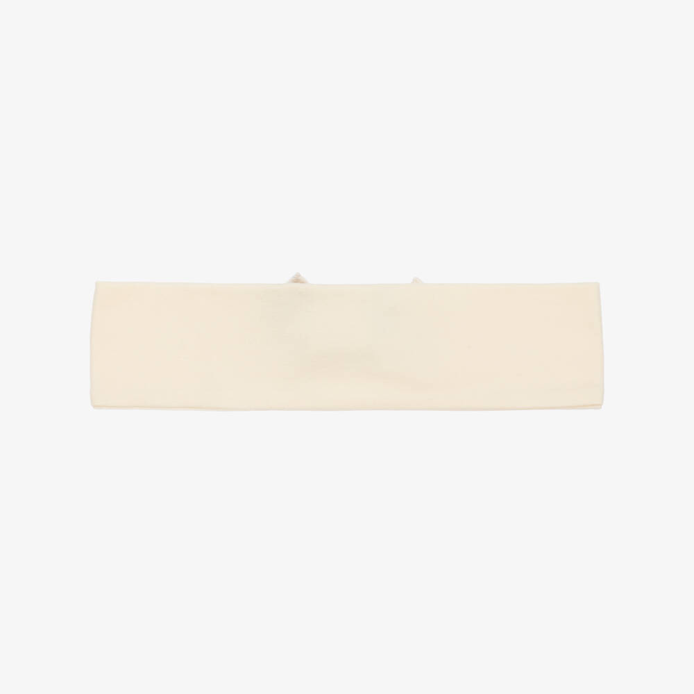 AIGNER-Girls Ivory Pima Cotton Headband | Childrensalon Outlet