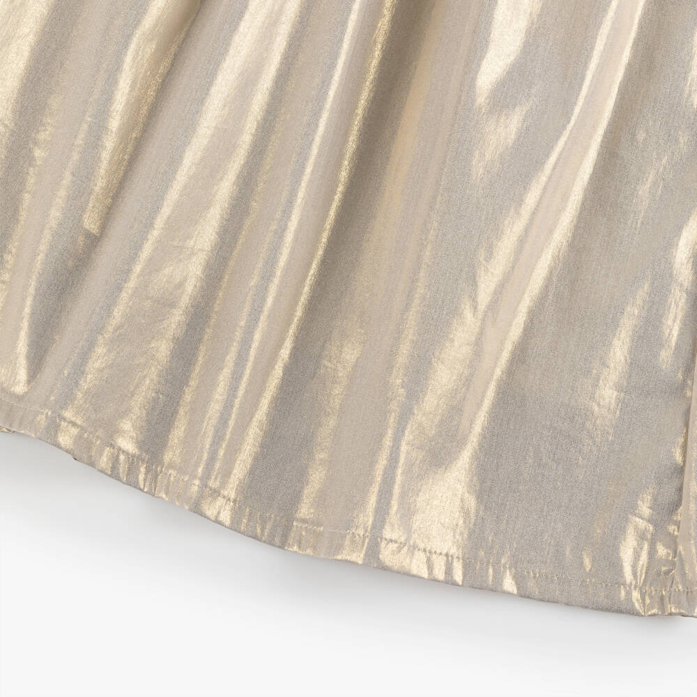 AIGNER-Girls Ivory & Silver Skirted Dress | Childrensalon Outlet