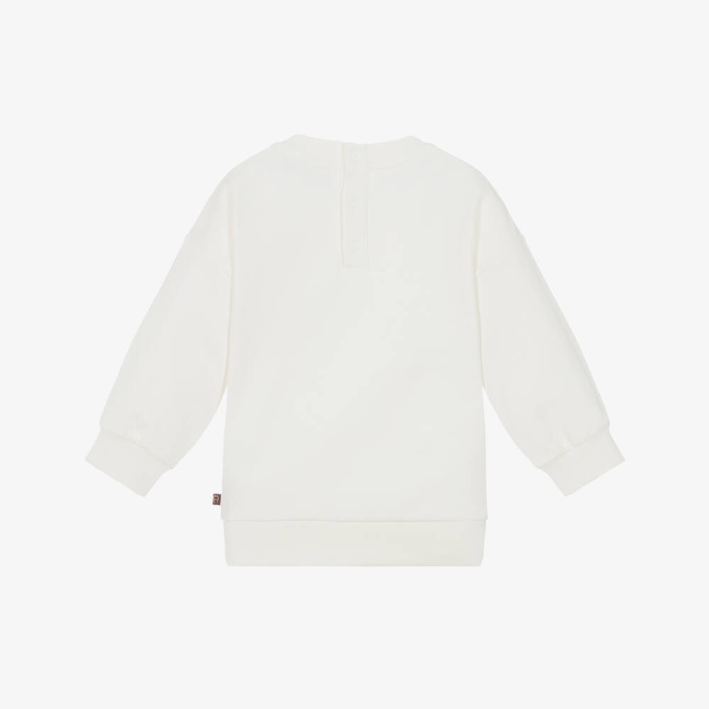 AIGNER-Girls Ivory Soft Cotton Pullover | Childrensalon Outlet