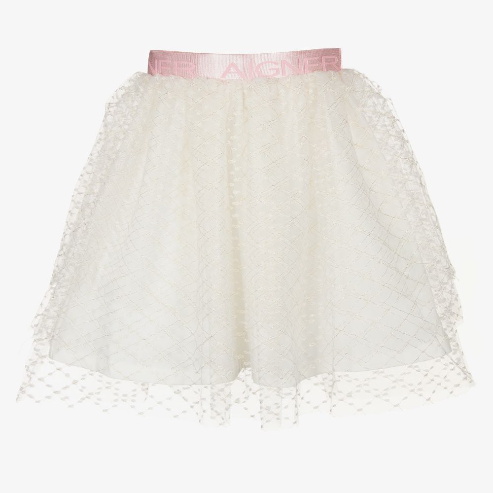 AIGNER - Jupe ivoire en tulle Fille | Childrensalon