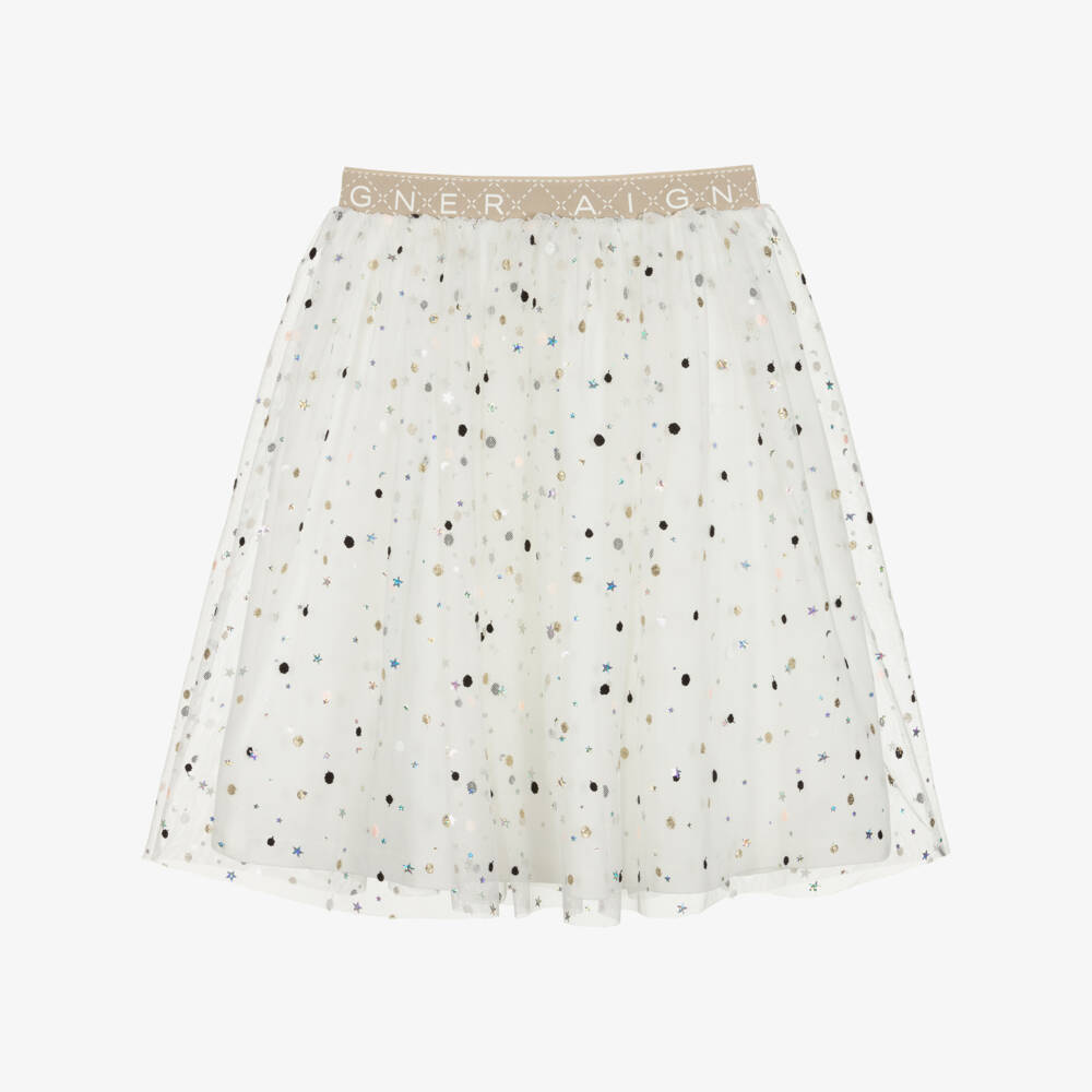 AIGNER-Girls Ivory Tulle Skirt | Childrensalon Outlet