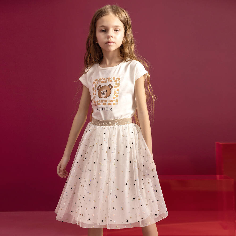AIGNER-تنورة تول لون عاجي | Childrensalon Outlet