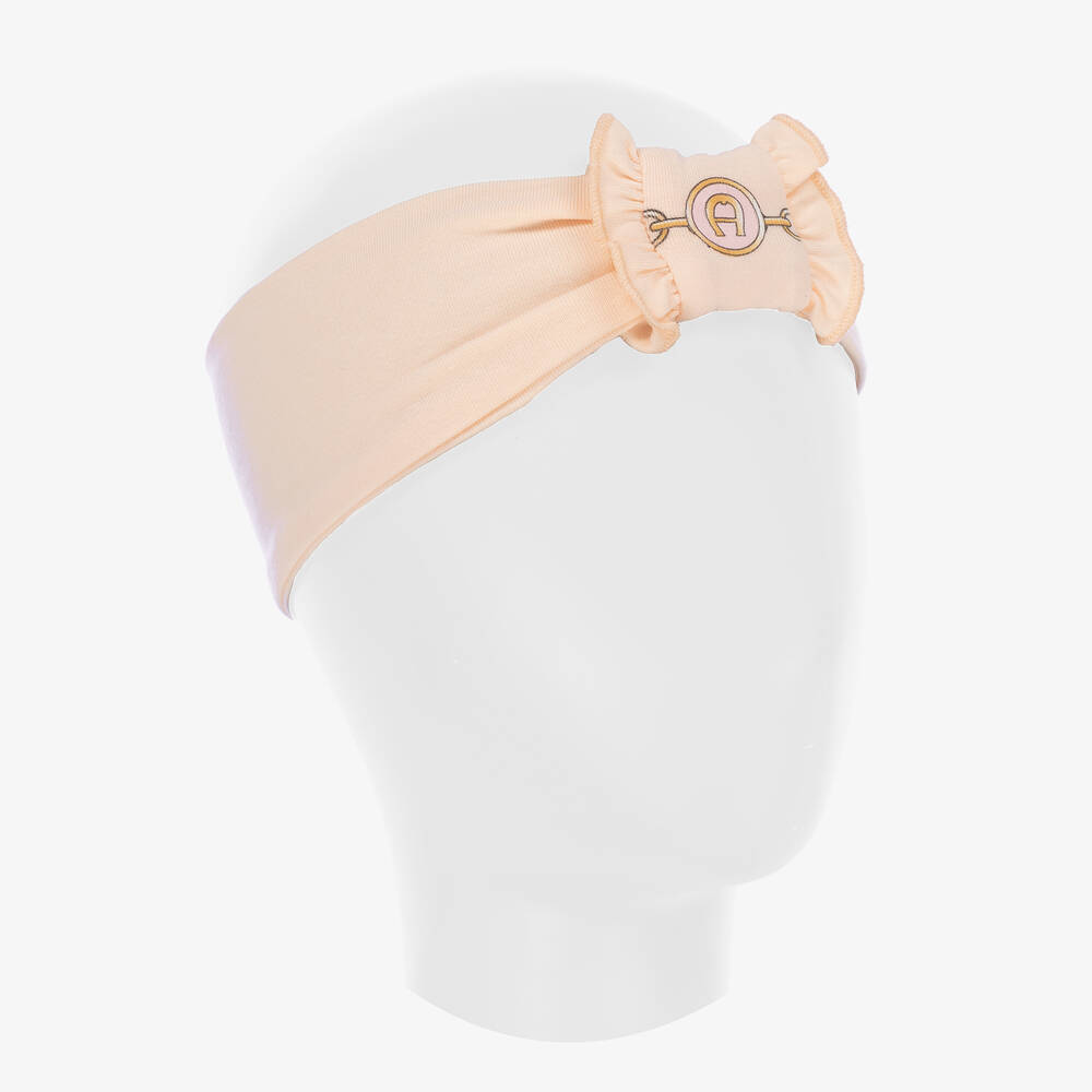 AIGNER-Girls Orange Pima Cotton Headband | Childrensalon Outlet