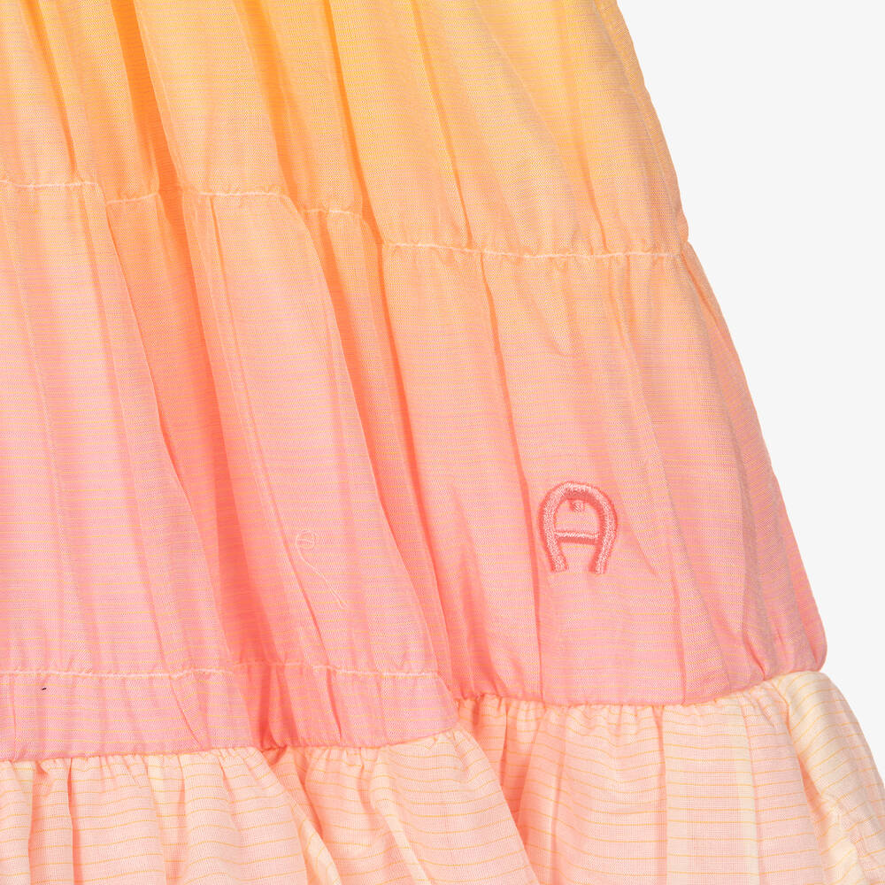 AIGNER-Girls Orange & Pink Ombré Dress Set | Childrensalon Outlet