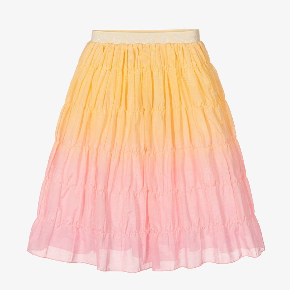 AIGNER - Girls Orange & Pink Ombré Skirt  | Childrensalon