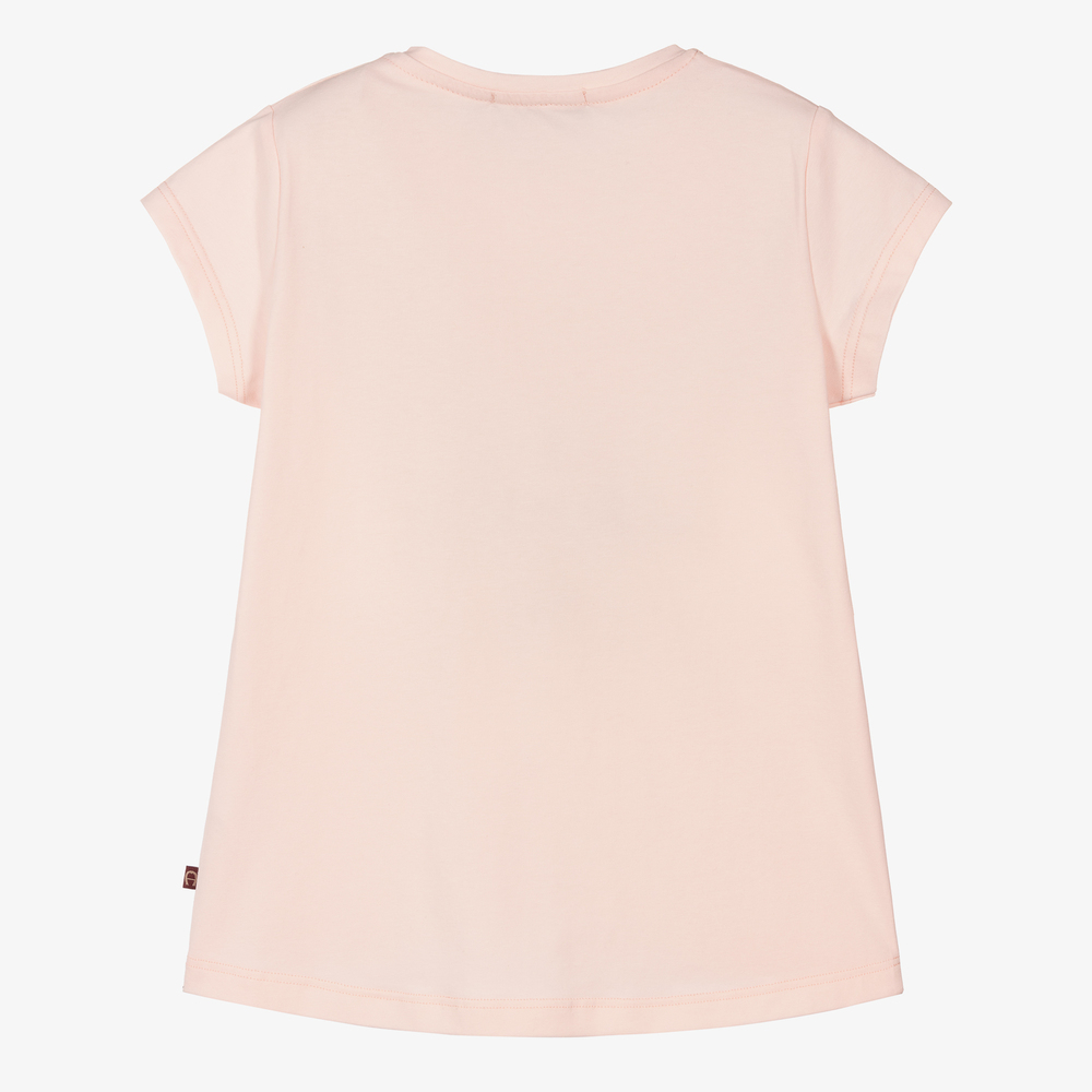 AIGNER-Girls Pale Pink Logo T-Shirt | Childrensalon Outlet