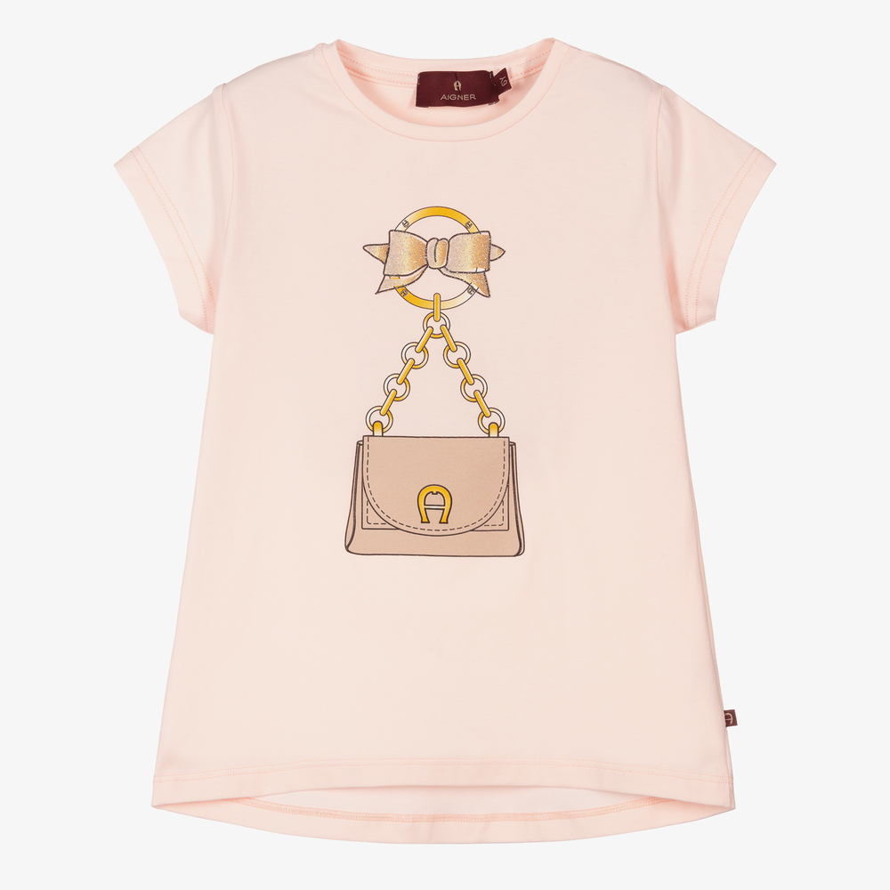 AIGNER-Розовая футболка для девочек | Childrensalon Outlet