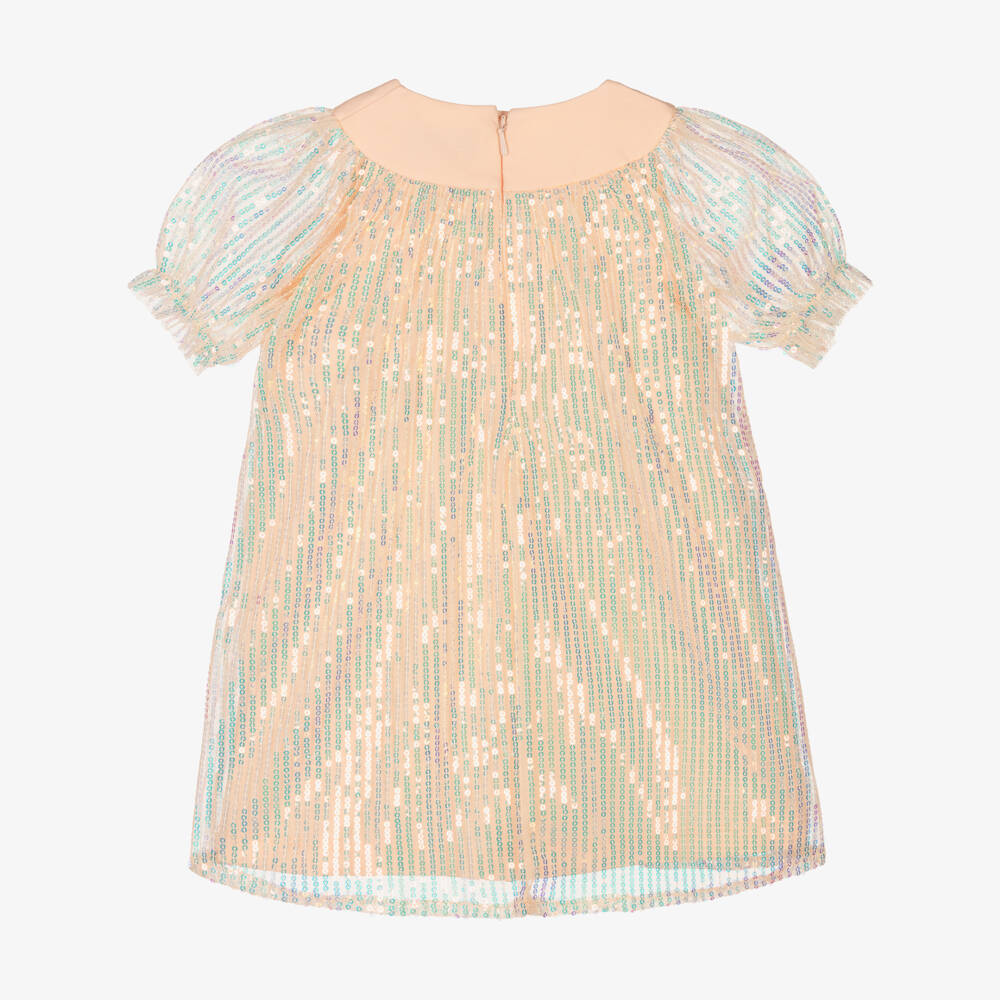 AIGNER-Girls Pale Pink Sequin Dress | Childrensalon Outlet