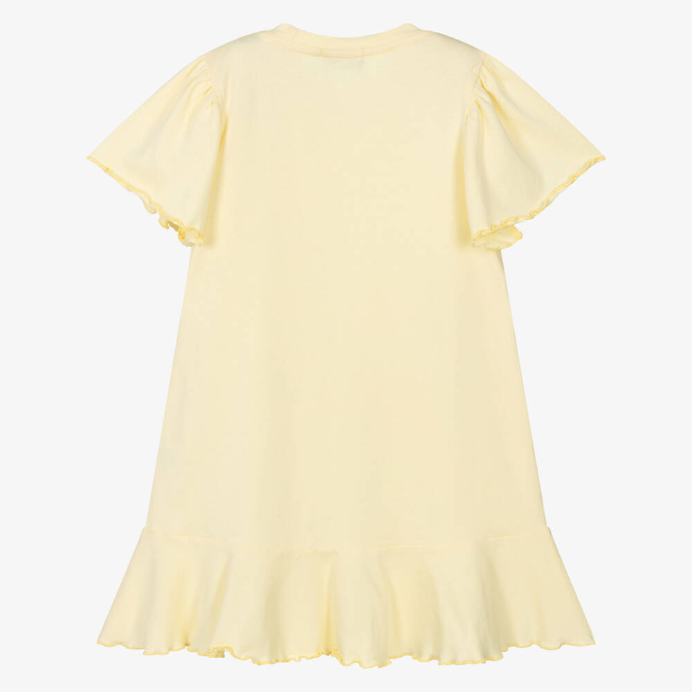 AIGNER-Girls Pale Yellow Cotton Crossbody Bag Dress | Childrensalon Outlet
