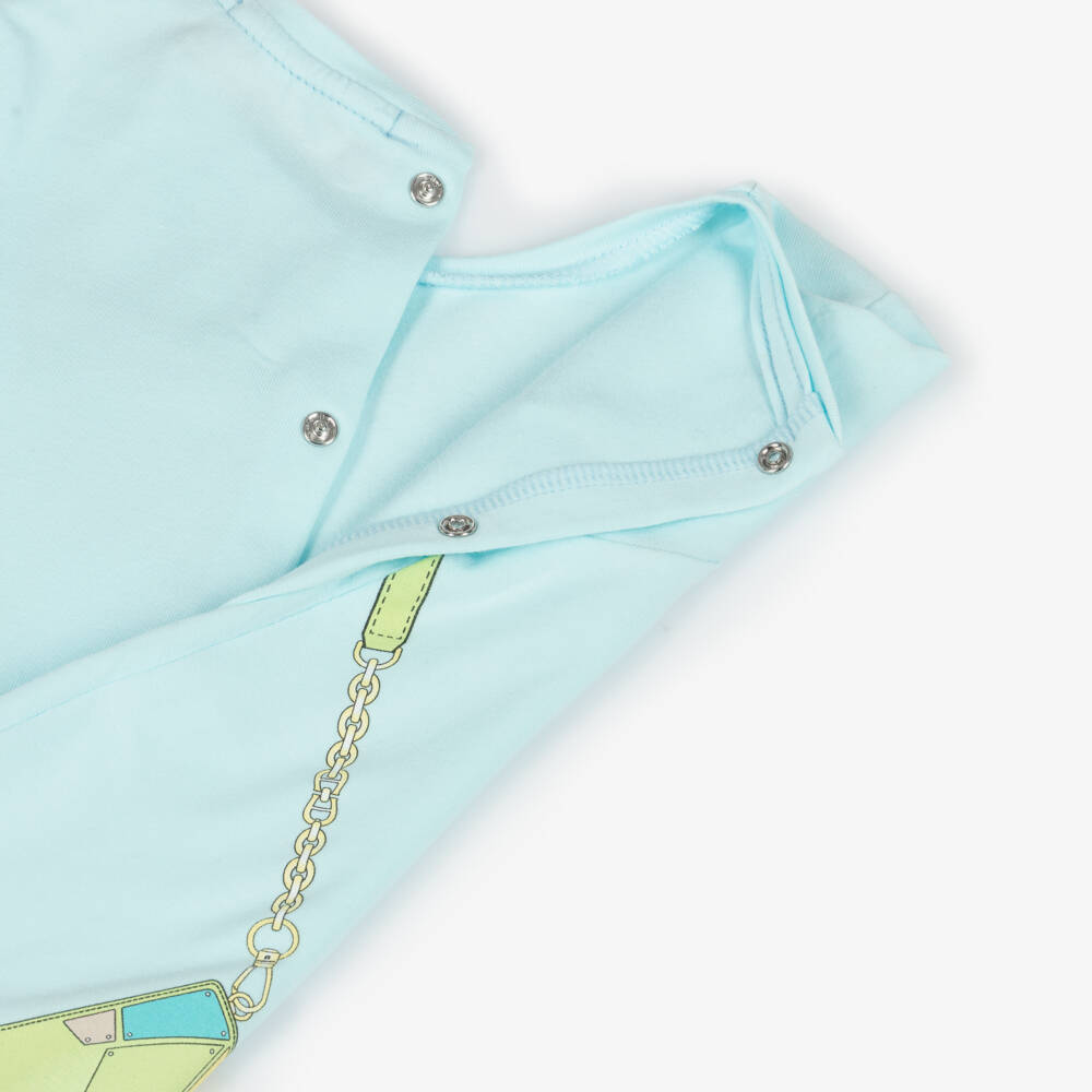 AIGNER-Girls Pastel Blue Ruffle Dress | Childrensalon Outlet