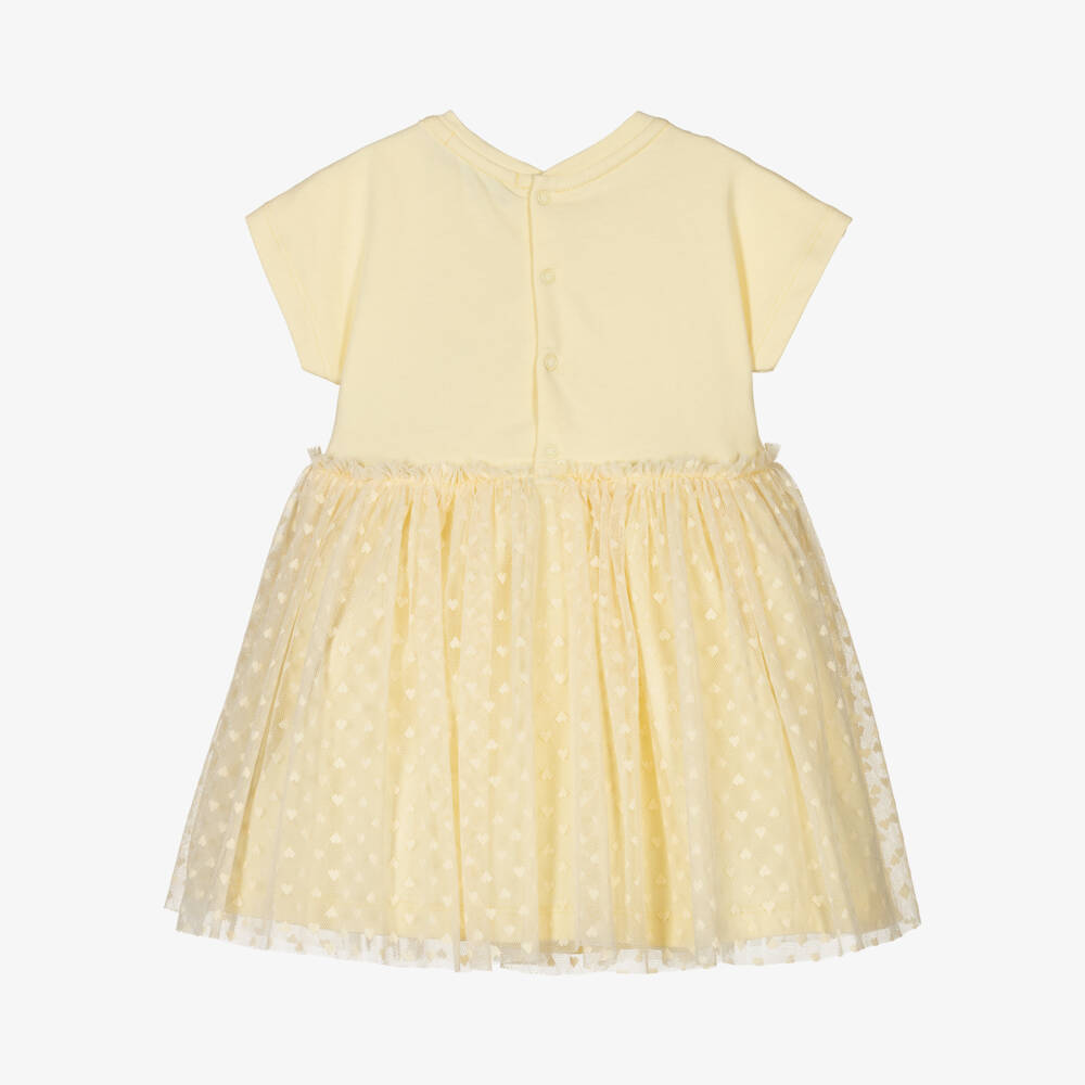 AIGNER-Платье из пастельного жёлтого тюля для девочек | Childrensalon Outlet