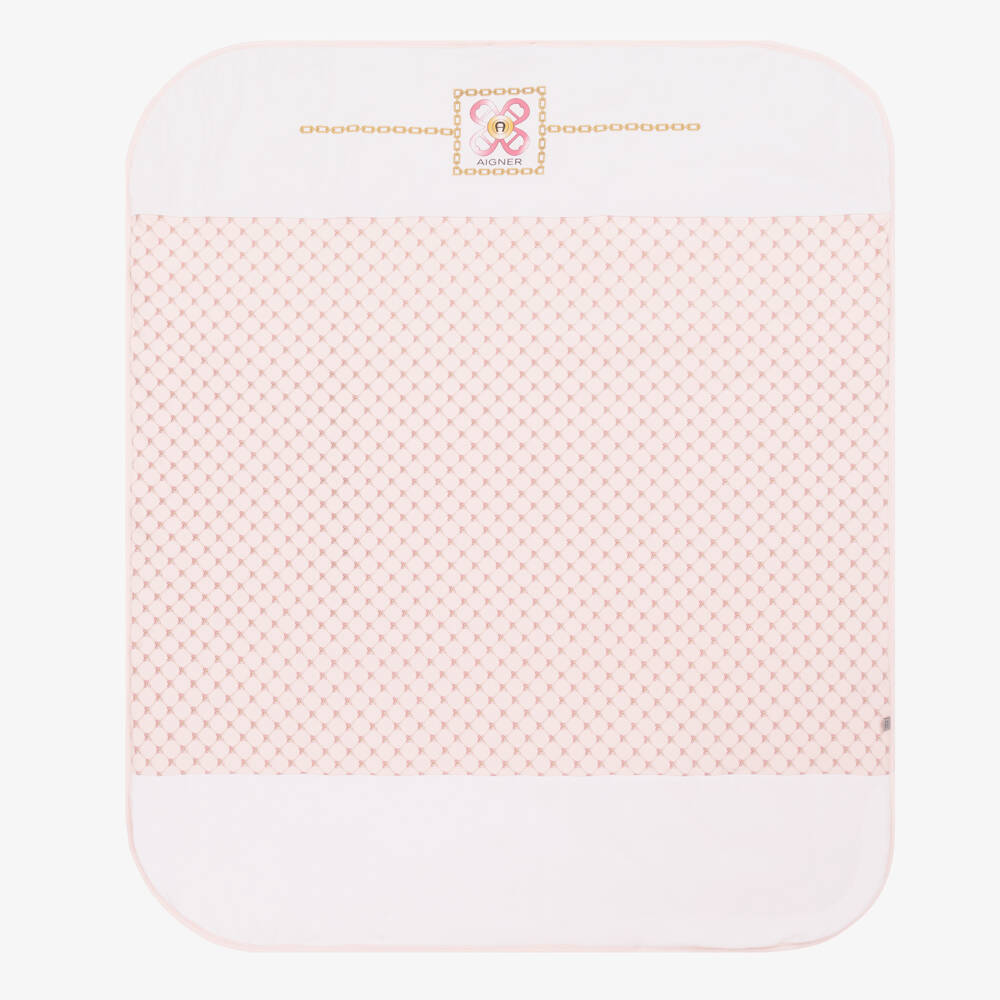 AIGNER-Girls Pima Cotton Pink Comfort Blanket | Childrensalon Outlet