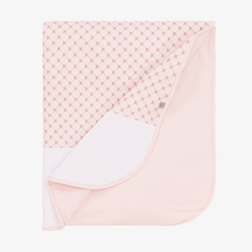 AIGNER-Girls Pima Cotton Pink Comfort Blanket | Childrensalon Outlet