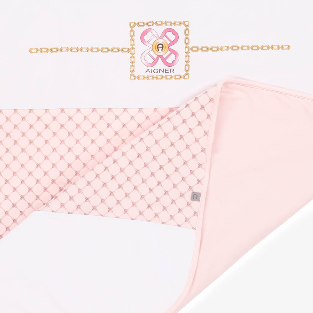 AIGNER-Girls Pima Cotton Pink Comfort Blanket | Childrensalon Outlet
