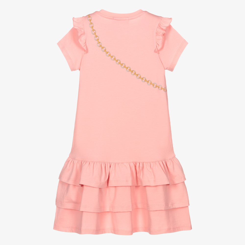 AIGNER-Розовое платье с принтом-сумкой для девочек | Childrensalon Outlet