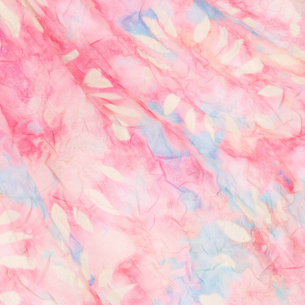 AIGNER-Розовое платье из хлопка и шифона с эффектом тай-дай | Childrensalon Outlet