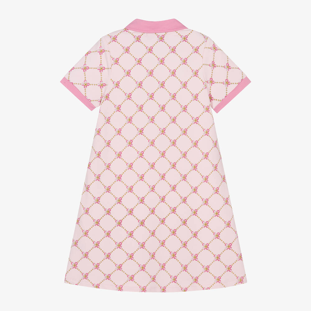 AIGNER-Girls Pink Cotton Dress | Childrensalon Outlet