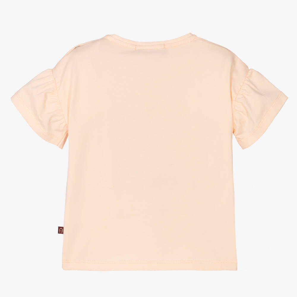 AIGNER-Girls Pink Cotton Handbag Print T-Shirt | Childrensalon Outlet