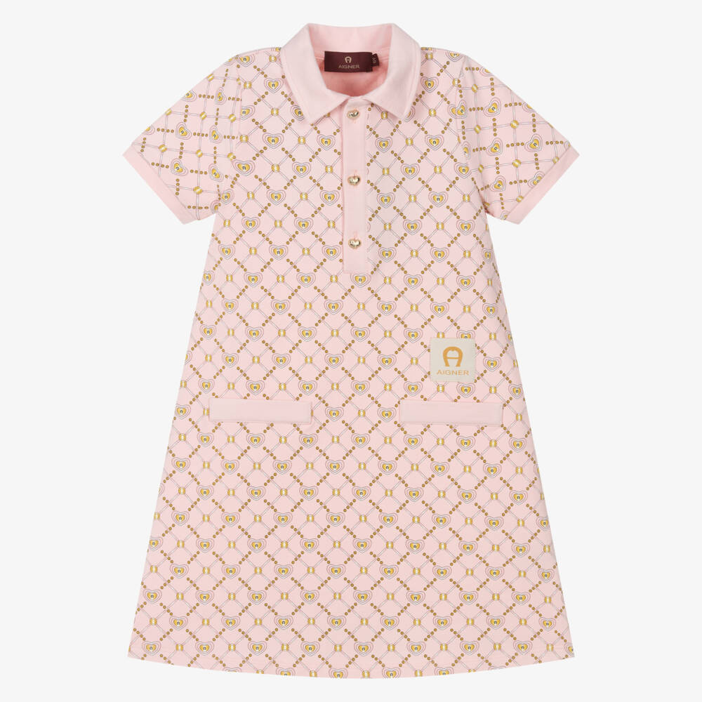 AIGNER-فستان بولو قطني وردي للبنات | Childrensalon Outlet