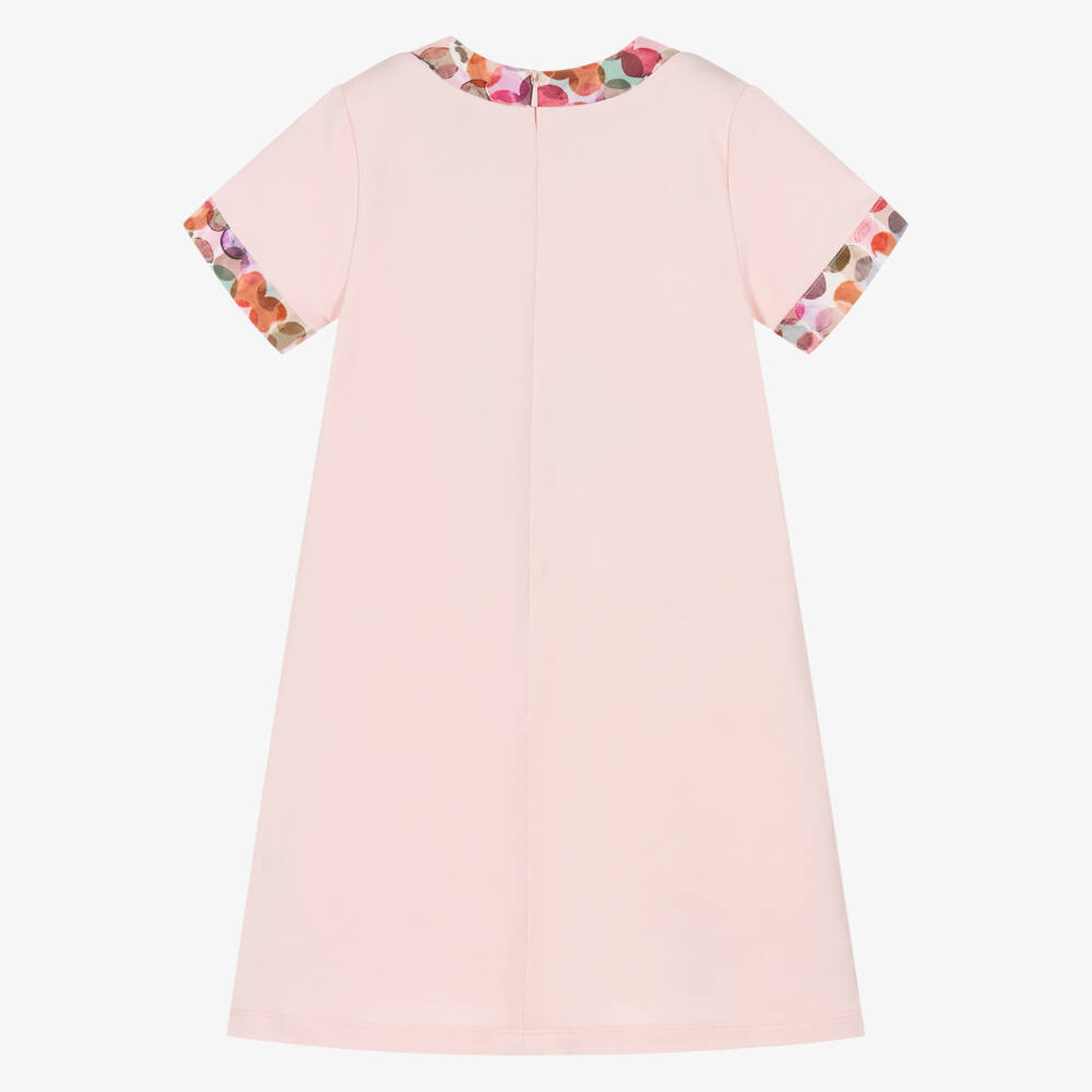 AIGNER-Girls Pink Cotton Jersey 'A' Horseshoe Logo Dress | Childrensalon Outlet