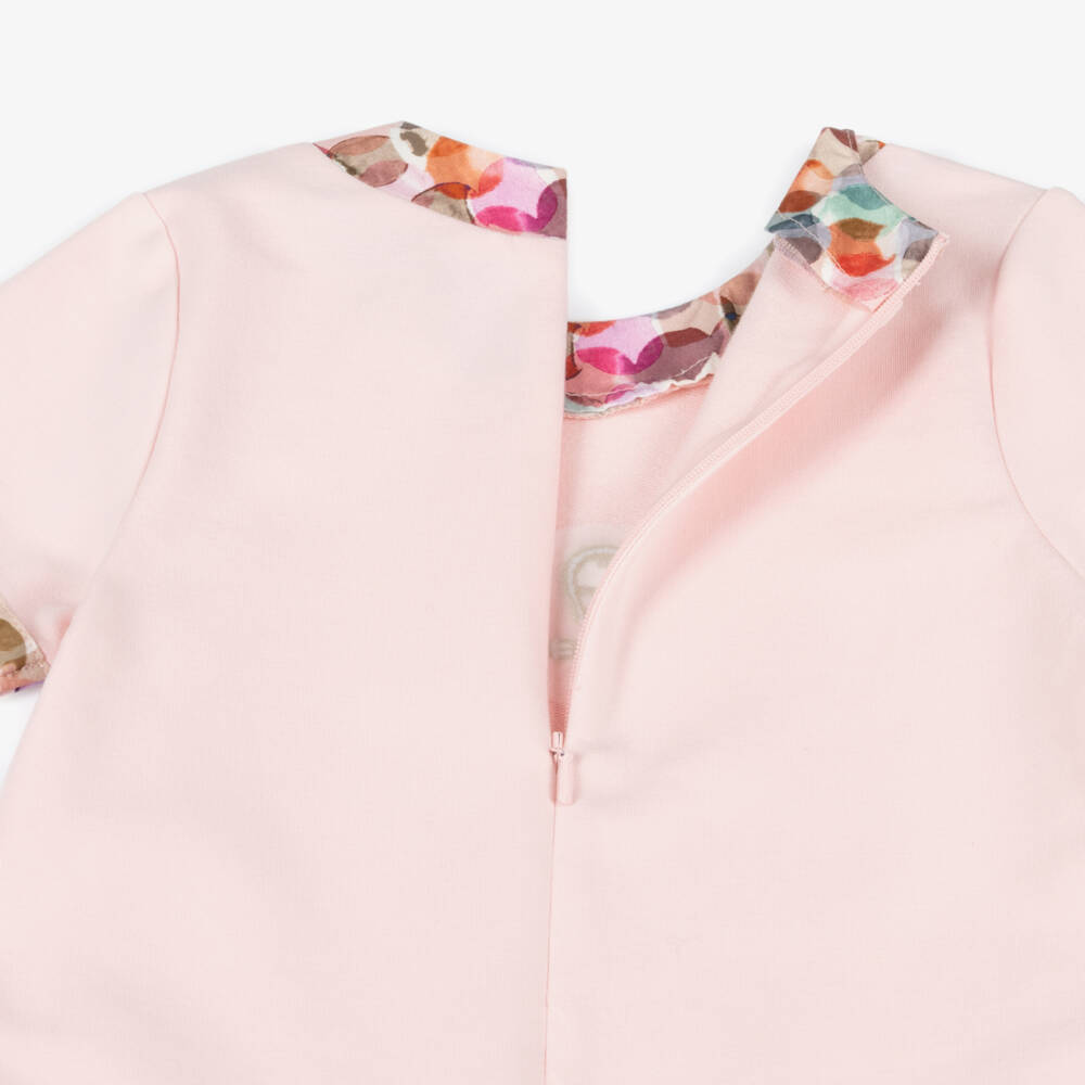 AIGNER-Girls Pink Cotton Jersey 'A' Horseshoe Logo Dress | Childrensalon Outlet