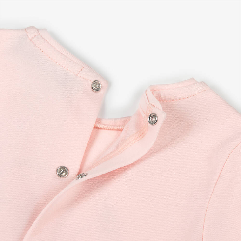 AIGNER-Girls Pink Cotton Jersey Hearts Dress | Childrensalon Outlet