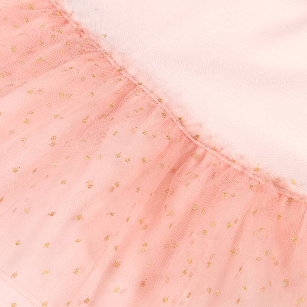 AIGNER-Girls Pink Cotton Jersey Hearts Dress | Childrensalon Outlet