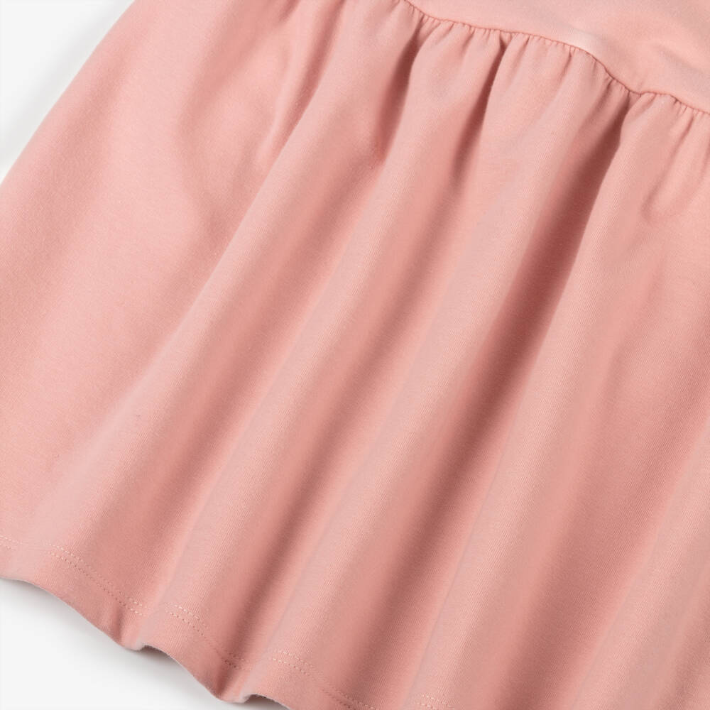 AIGNER-Girls Pink Cotton Jersey & Tweed Bow Dress | Childrensalon Outlet