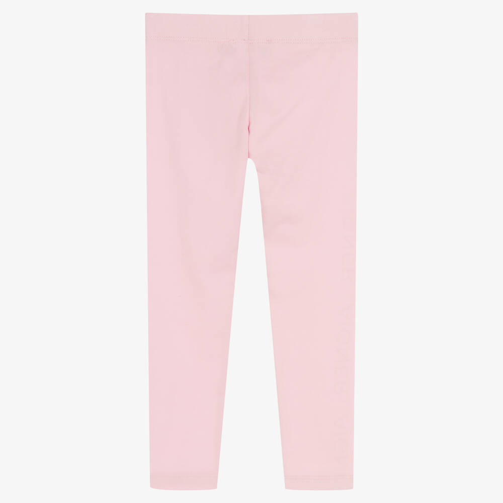AIGNER-Girls Pink Cotton Logo Leggings | Childrensalon Outlet