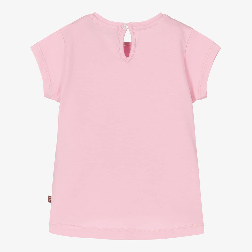 AIGNER-تيشيرت أطفال بناتي قطن جيرسي لون زهري | Childrensalon Outlet