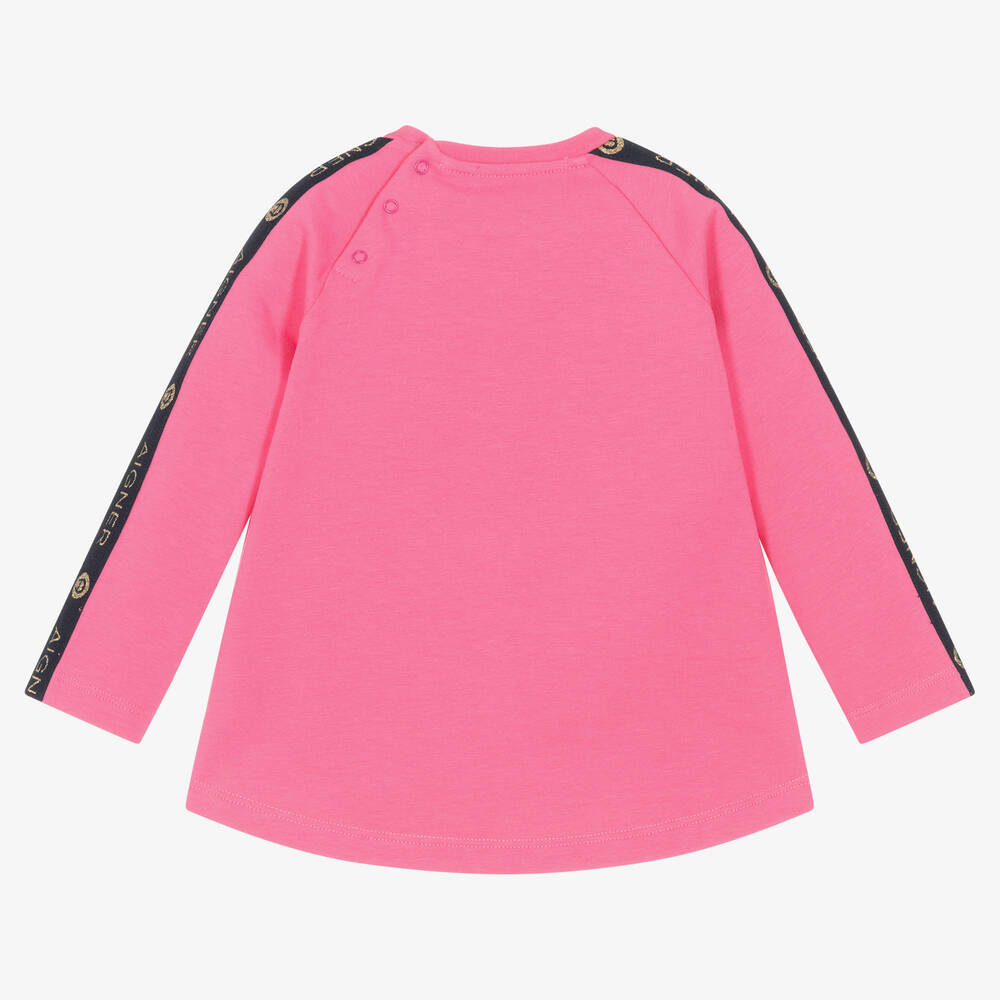 AIGNER-Girls Pink Cotton Logo Top | Childrensalon Outlet
