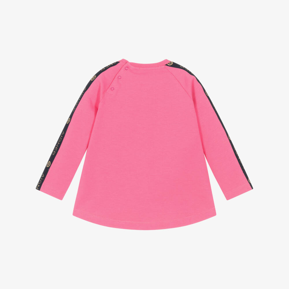AIGNER-Girls Pink Cotton Logo Top | Childrensalon Outlet