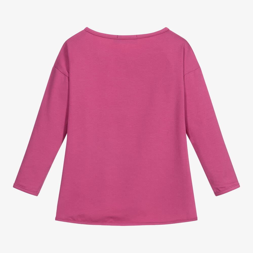 AIGNER-Girls Pink Cotton Top | Childrensalon Outlet
