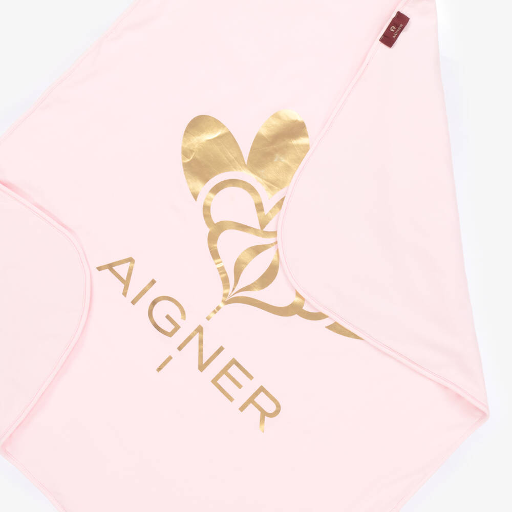 AIGNER-Girls' Pink Floral Foil Blanket | Childrensalon Outlet