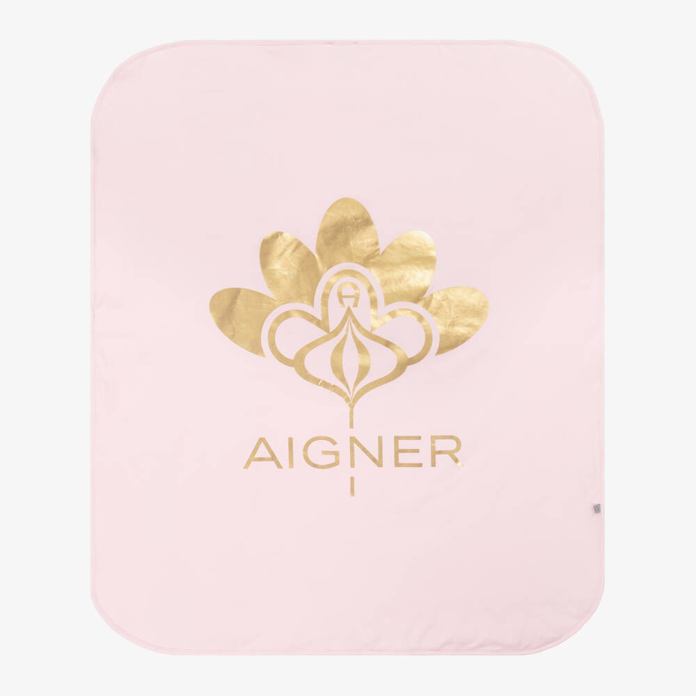 AIGNER-Girls' Pink Floral Foil Blanket | Childrensalon Outlet