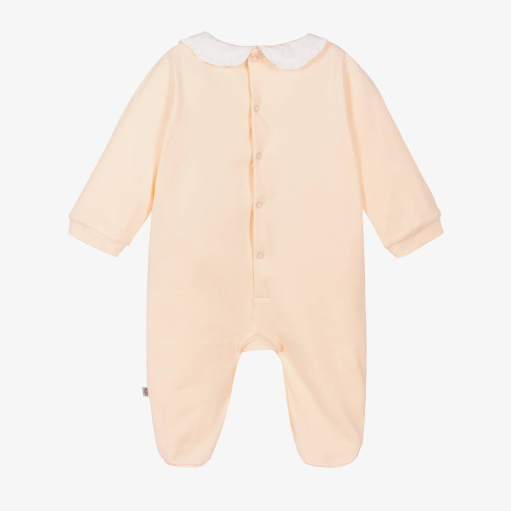AIGNER-Girls Pink Pima Cotton Babygrow | Childrensalon Outlet