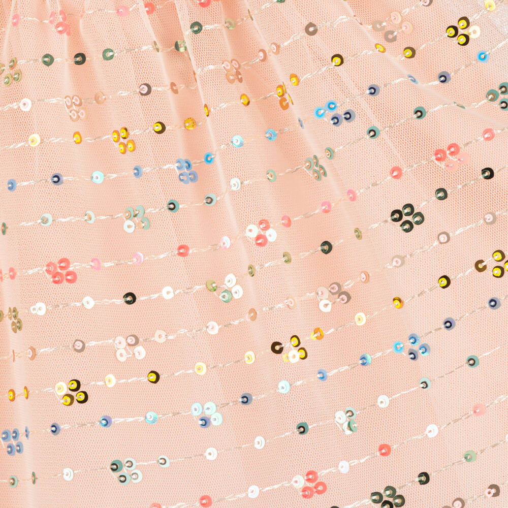 AIGNER-Girls Pink Sequined Tulle Dress | Childrensalon Outlet