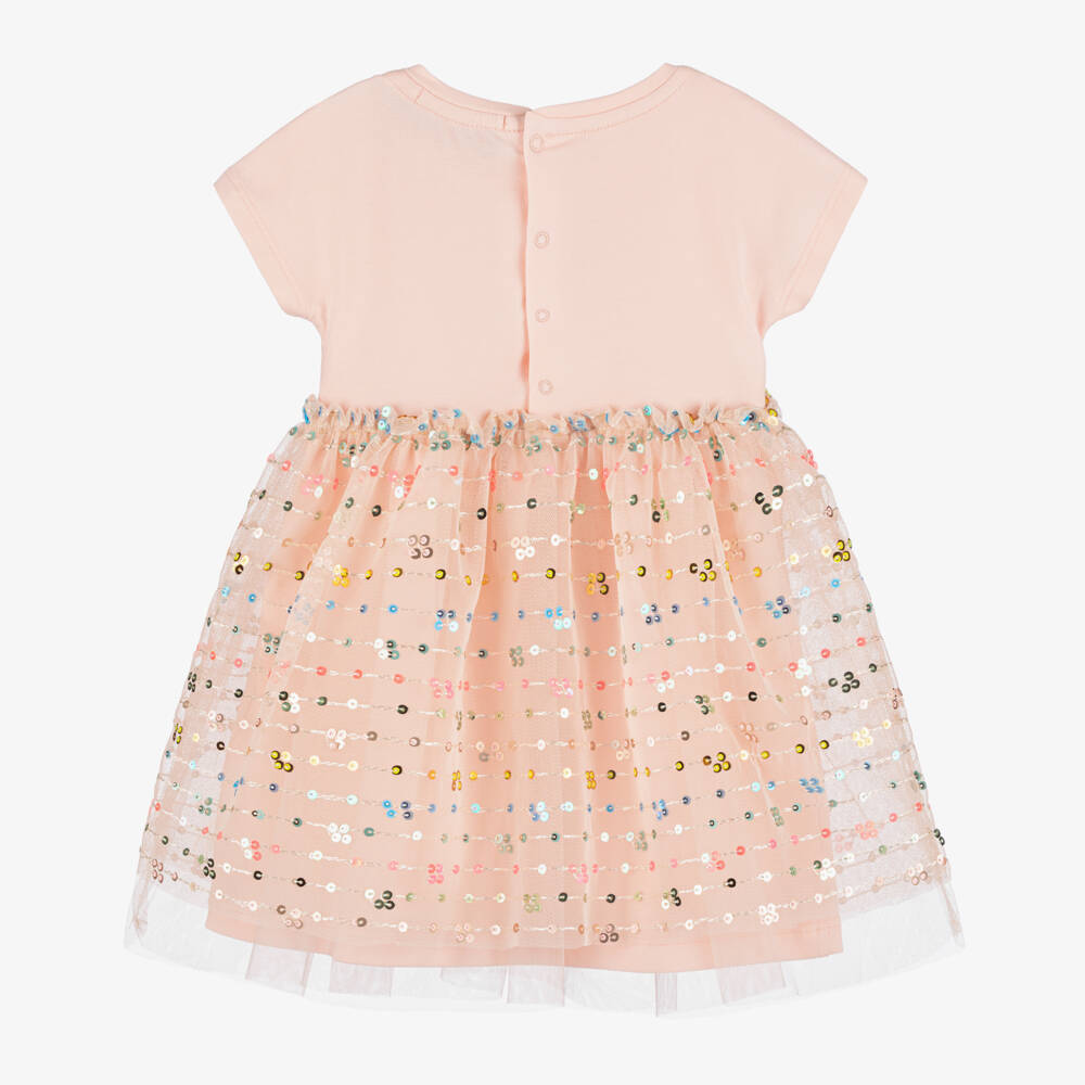 AIGNER-Girls Pink Sequined Tulle Dress | Childrensalon Outlet