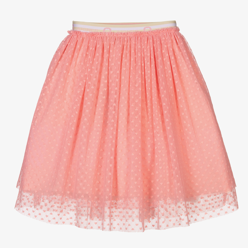 AIGNER - Girls Pink Tulle Midi Skirt | Childrensalon