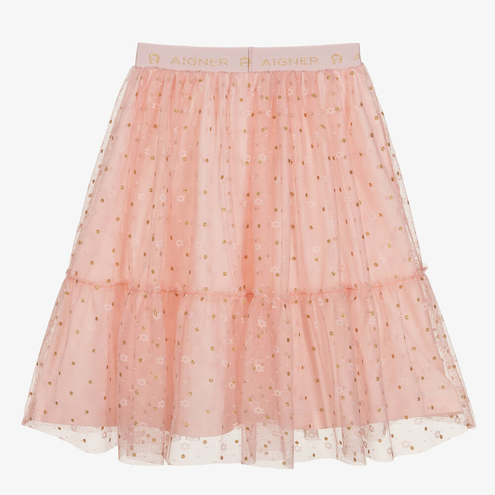 AIGNER-Розовая юбка из тюля для девочек | Childrensalon Outlet
