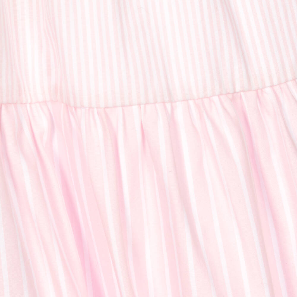 AIGNER-فستان مخطط بالوردي والأبيض للبنات | Childrensalon Outlet