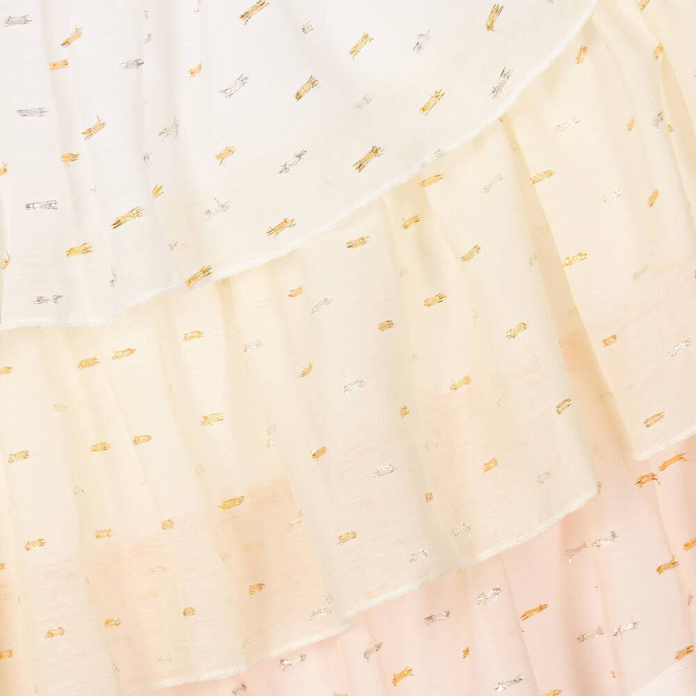 AIGNER-Girls Pink & Yellow Voile Skirt | Childrensalon Outlet