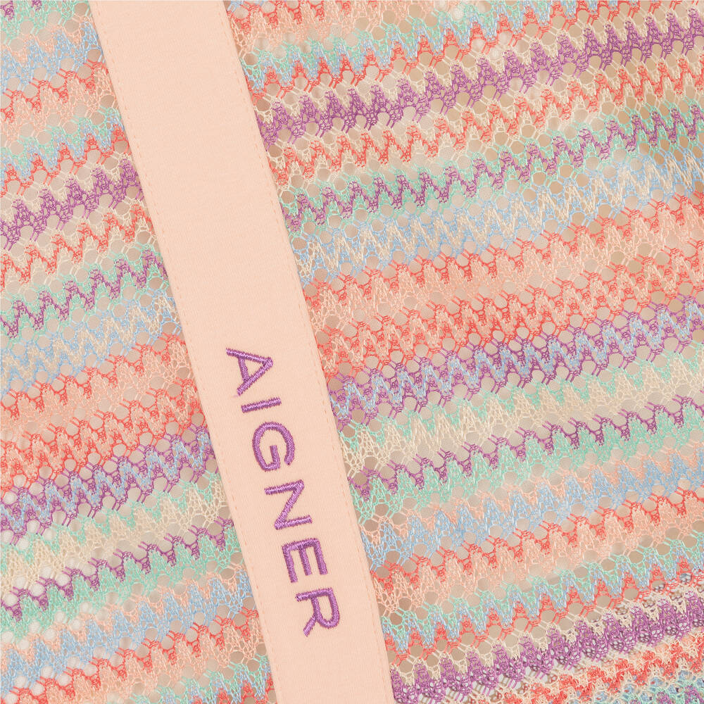 AIGNER-فستان كروشيه محبوك لون زهري | Childrensalon Outlet