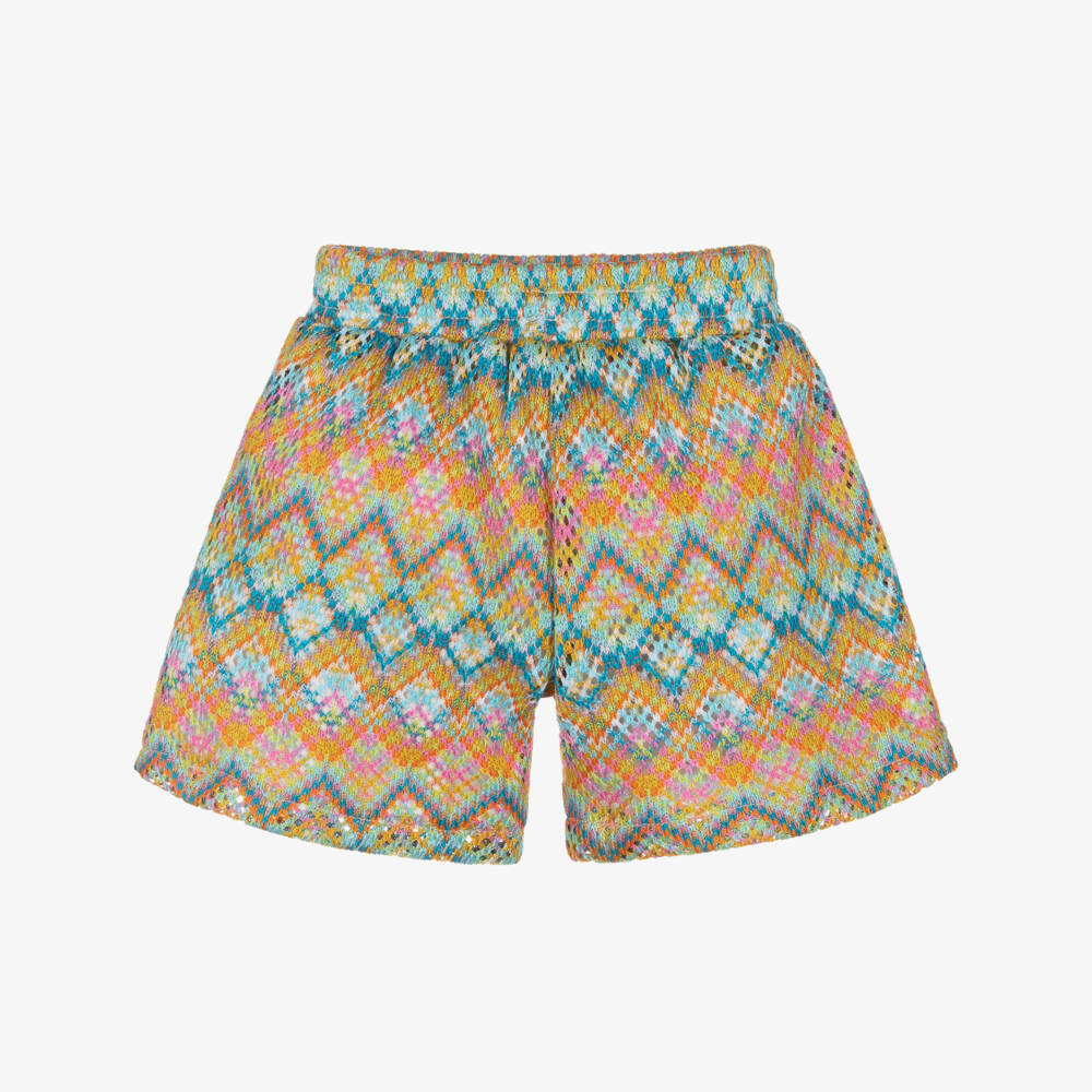 AIGNER-Girls Rosy Chevron Crochet Shorts | Childrensalon Outlet