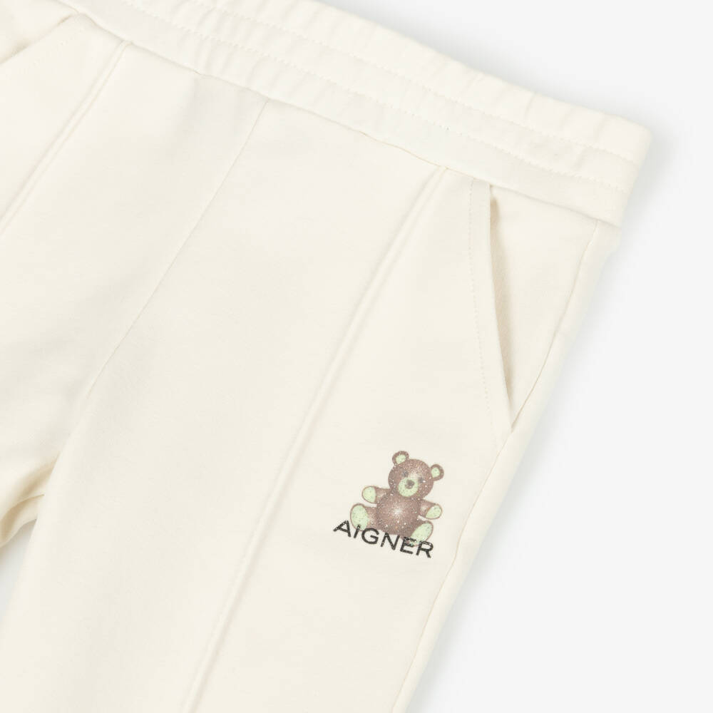 AIGNER-Girls Soft Ivory Baby Joggers | Childrensalon Outlet