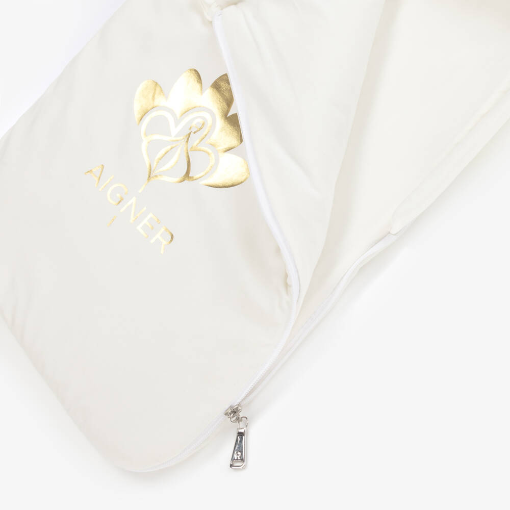 AIGNER-Girls Soft Ivory Cotton Snuggle Nest | Childrensalon Outlet