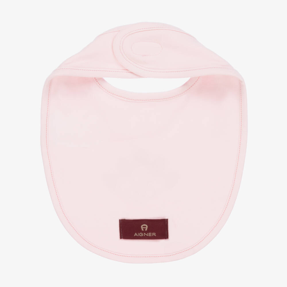AIGNER-Girls Soft Pink Cotton Bib | Childrensalon Outlet