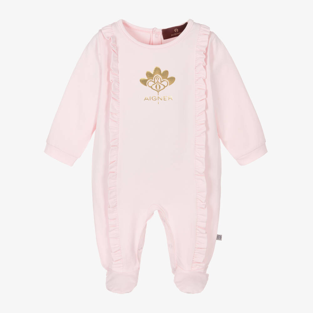 AIGNER-أفرول قطني ناعم وردي للبنات | Childrensalon Outlet