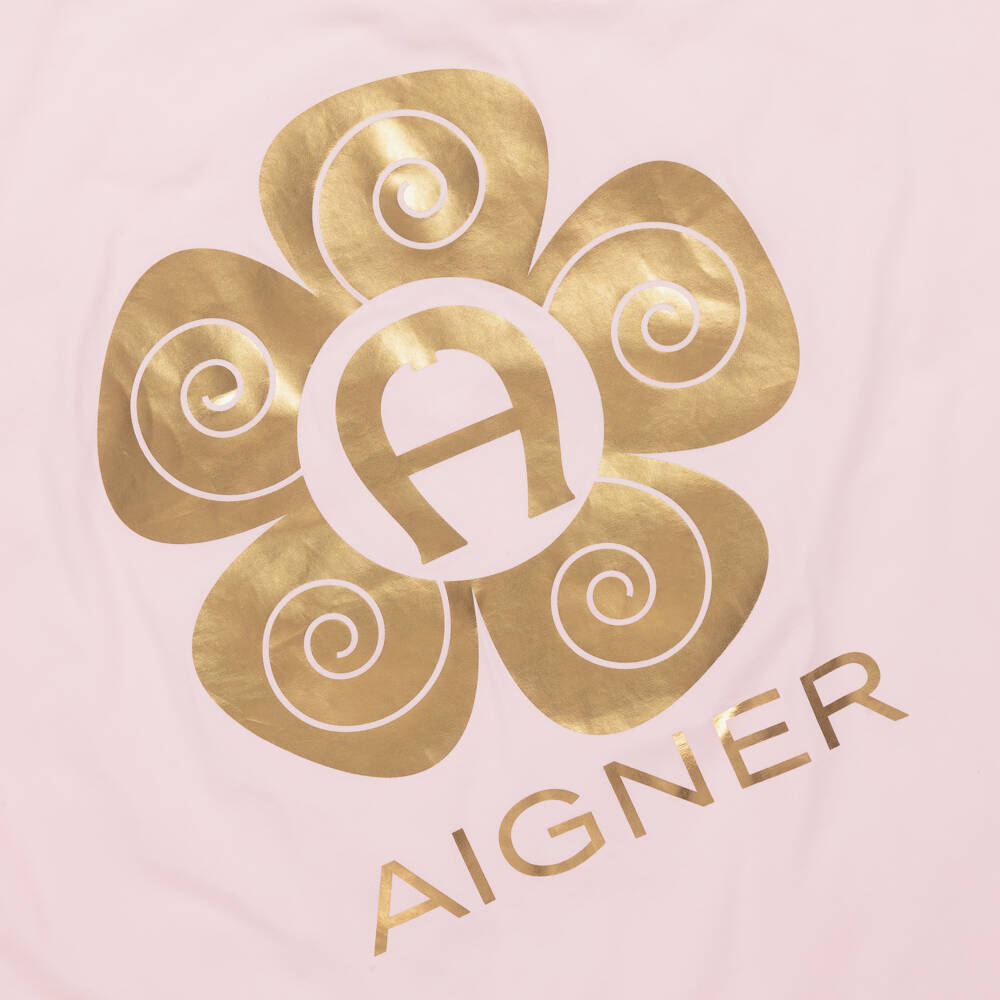 AIGNER-Girls Soft Pink Jersey Blanket | Childrensalon Outlet